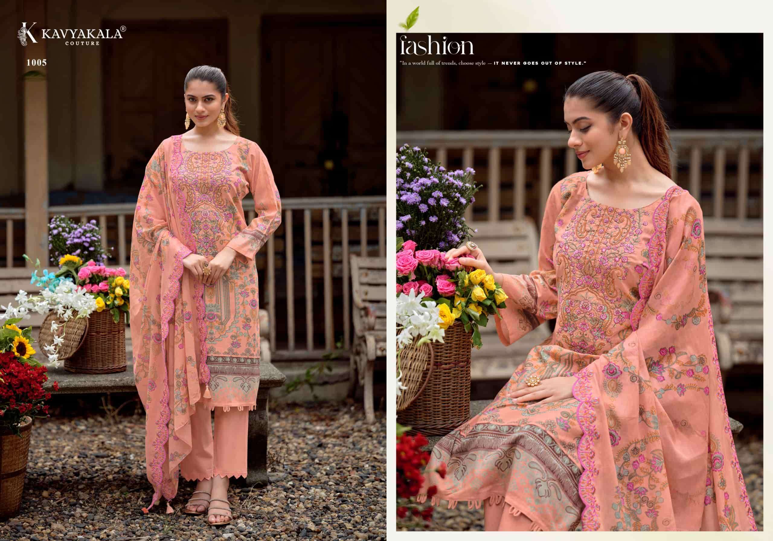 Kavyakala Anarkali Vol 26 Lawn Cotton Dress Material
