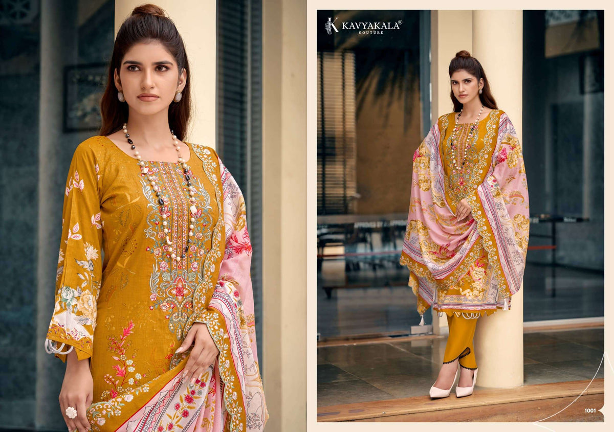 Kavyakala Anarkali Vol-27 1001 To 1008 Lawn Cotton Printed Pakistani Suit