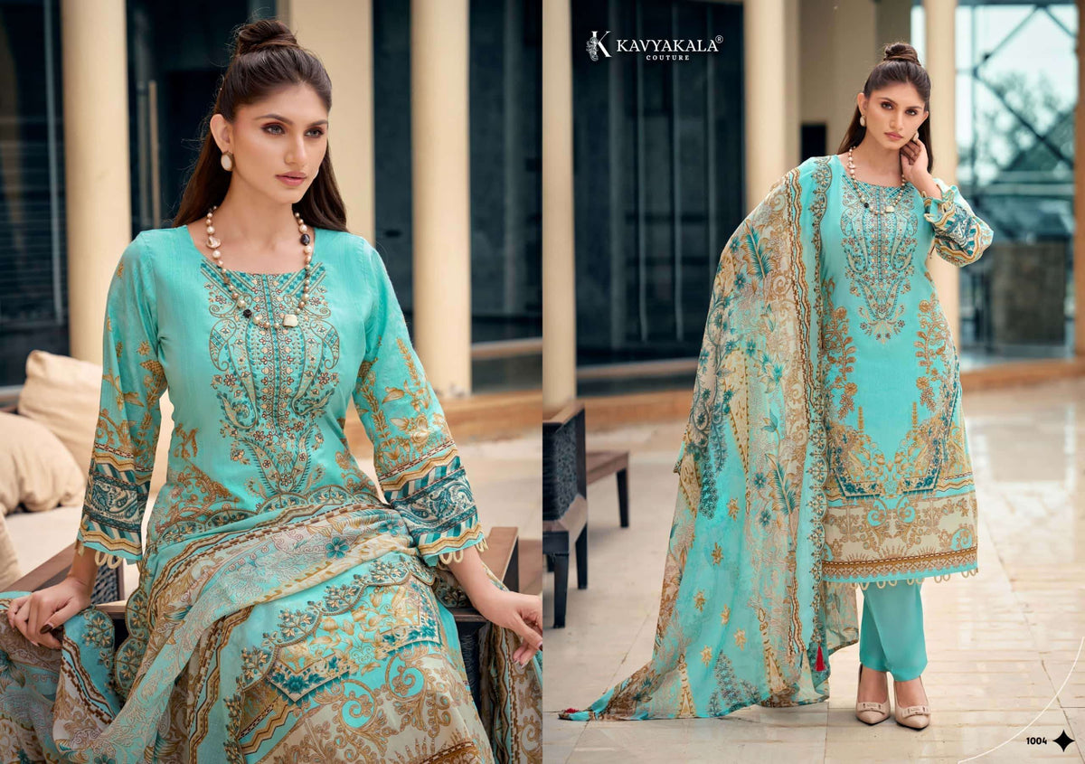 Kavyakala Anarkali Vol-27 1001 To 1008 Lawn Cotton Printed Pakistani Suit