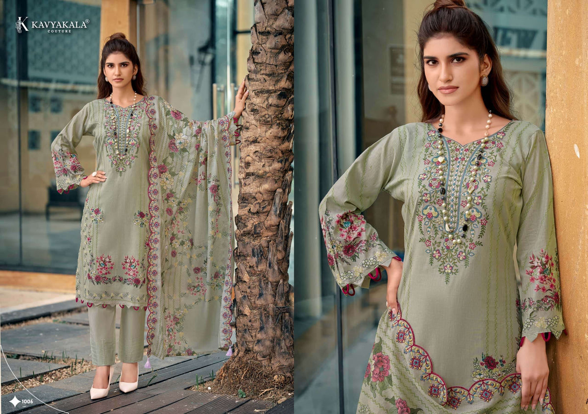 Kavyakala Anarkali Vol-27 1001 To 1008 Lawn Cotton Printed Pakistani Suit
