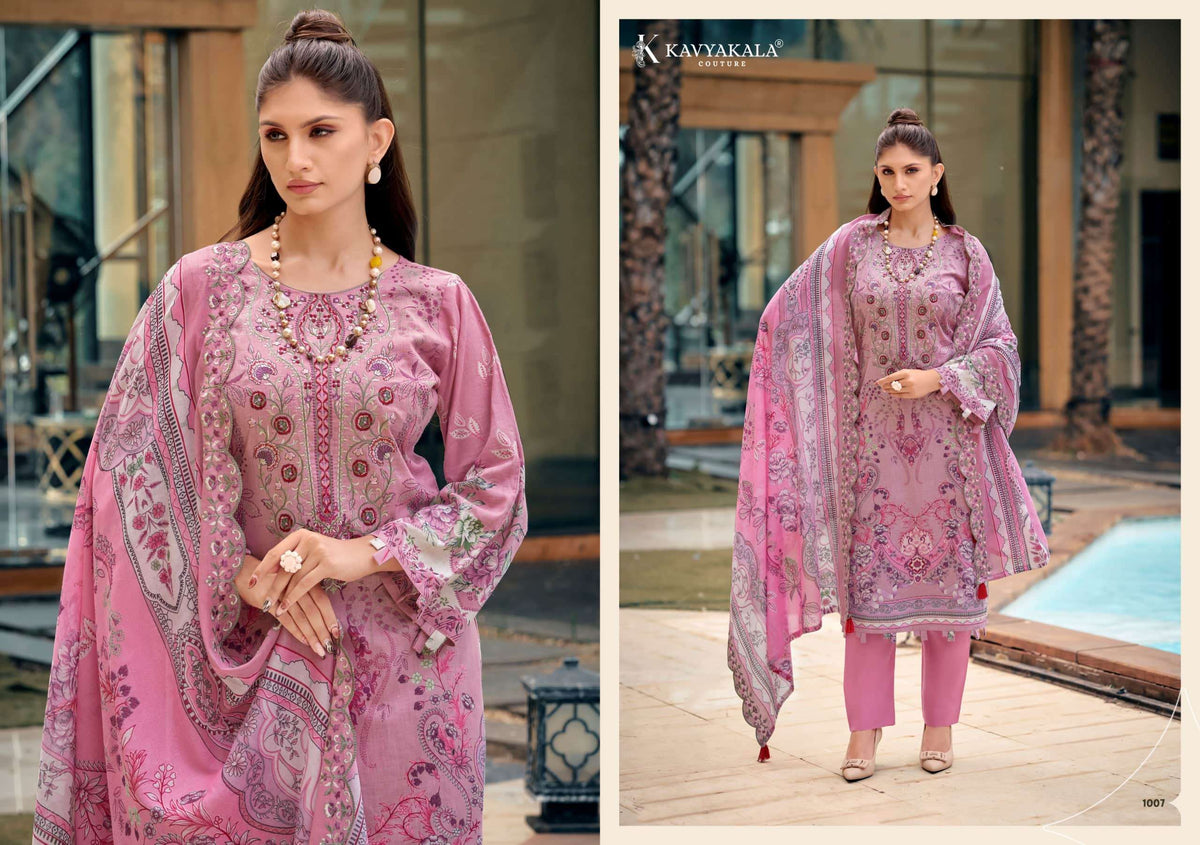 Kavyakala Anarkali Vol-27 1001 To 1008 Lawn Cotton Printed Pakistani Suit