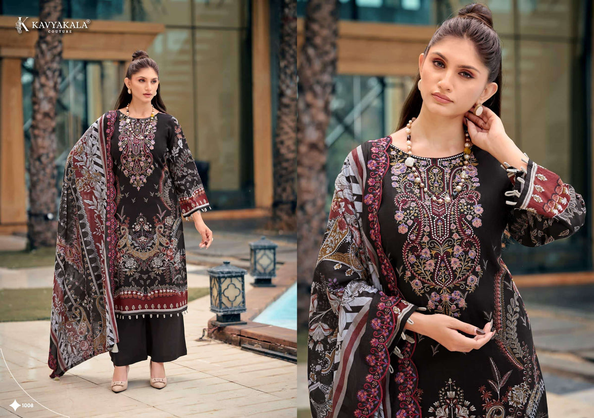 Kavyakala Anarkali Vol-27 1001 To 1008 Lawn Cotton Printed Pakistani Suit