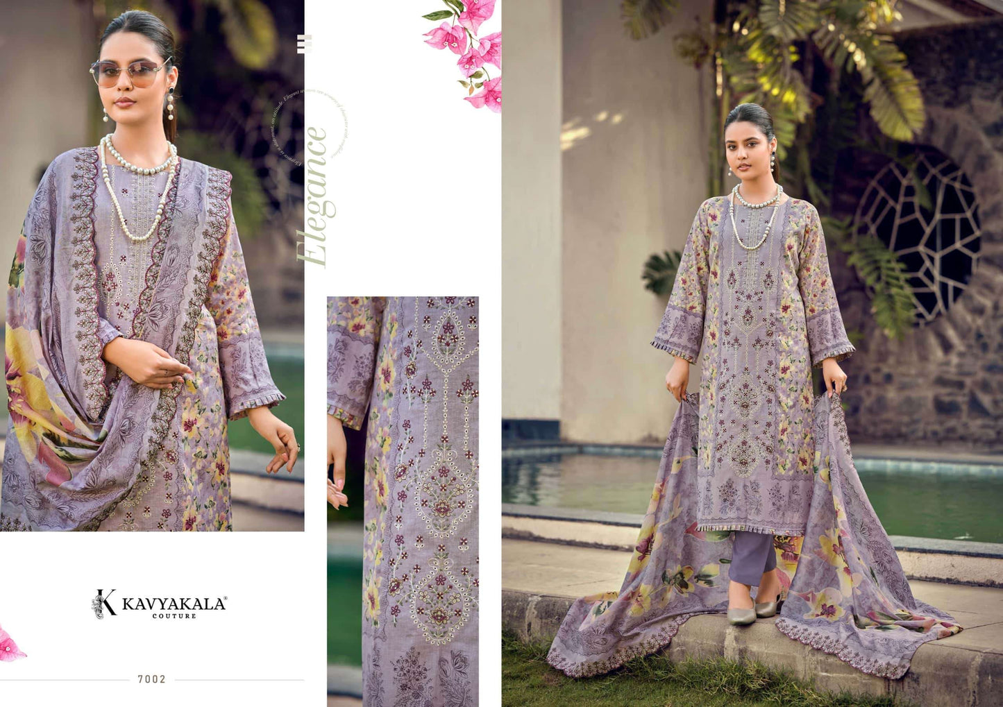Kavyakala Bin Saeed Vol 7 Pure Cambric Cotton Dress Material
