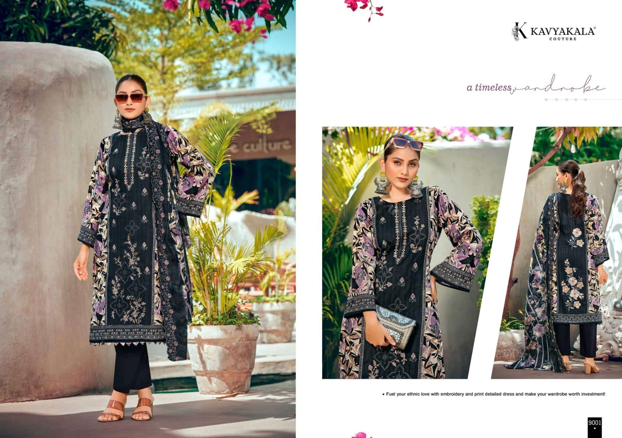 Kavyakala Bin Saeed Vol-9 Cambric Pakistani Suit - Amrah Wholesale