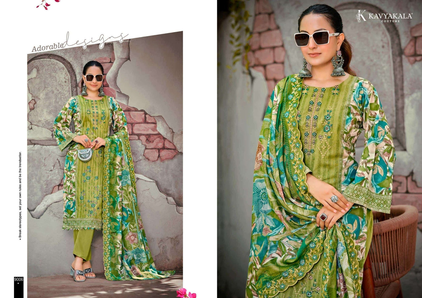 Kavyakala Bin Saeed Vol-9 Cambric Pakistani Suit - Amrah Wholesale