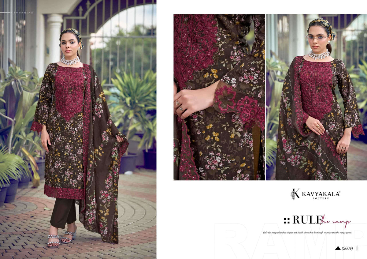 Kavyakala Mahnoor Vol 2 Fancy Lawn Cotton Dress Material
