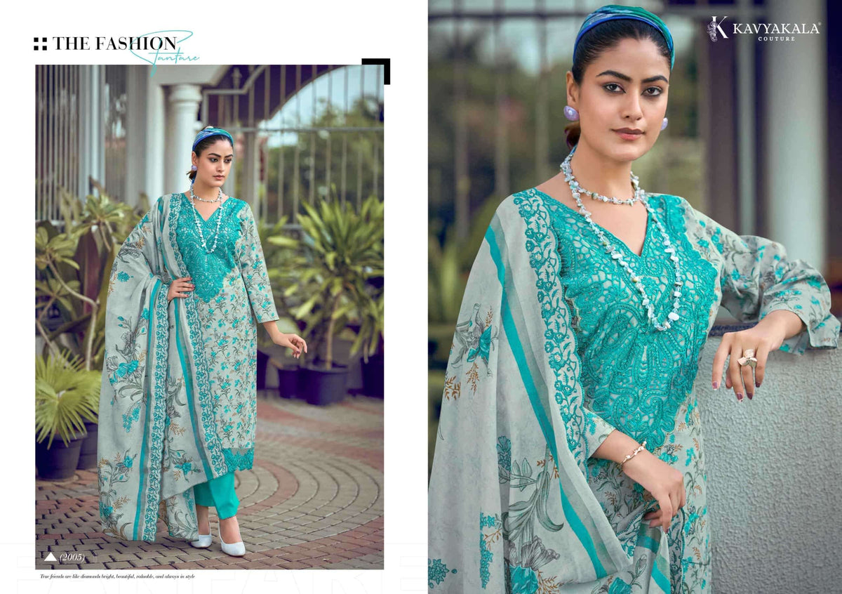Kavyakala Mahnoor Vol 2 Fancy Lawn Cotton Dress Material