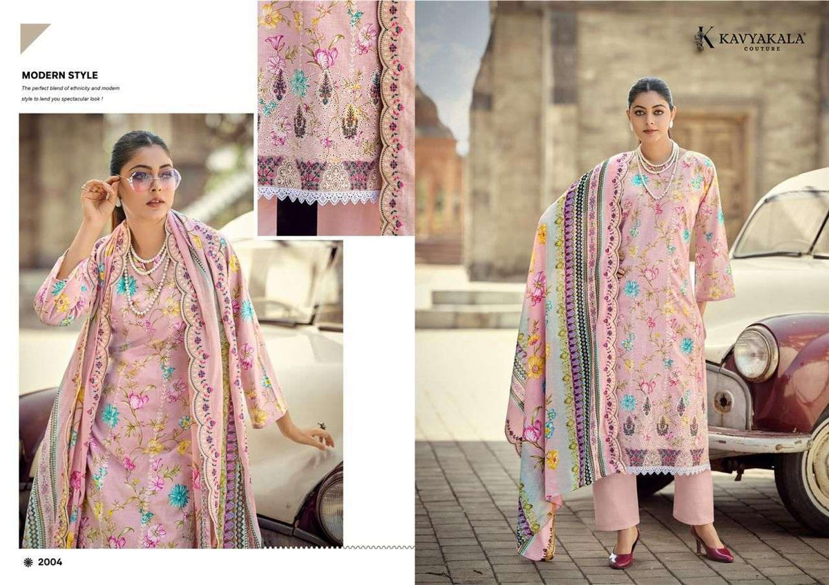 Kavyakala Nirmohi Vol 2 Cotton Embroidered Dress Material