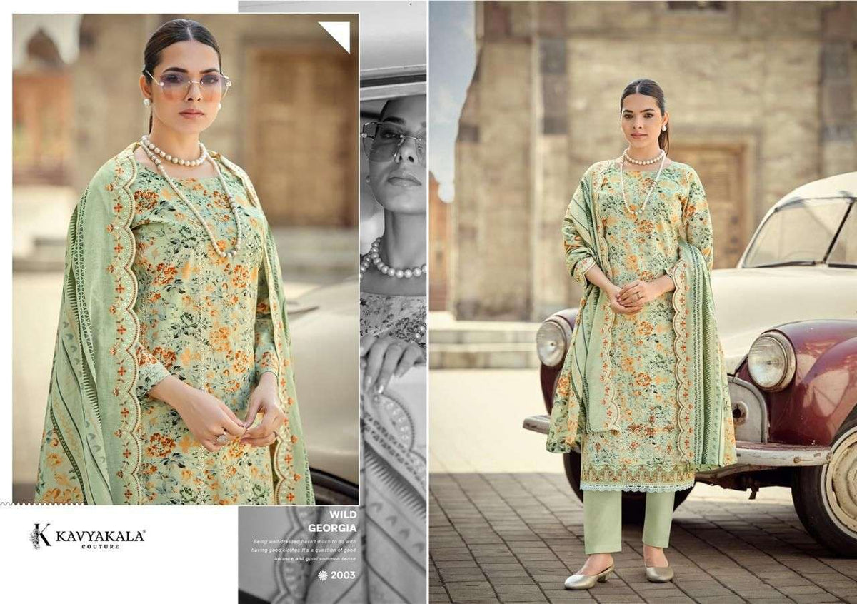 Kavyakala Nirmohi Vol 2 Cotton Embroidered Dress Material