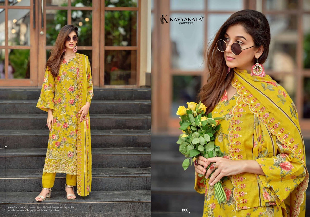 Kavyakala Nirmohi Vol 4 Lawn Cotton Dress Material - Amrah Wholesale