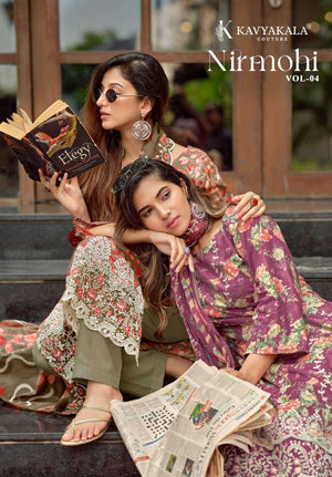 Kavyakala Nirmohi Vol 4 Lawn Cotton Dress Material - Amrah Wholesale