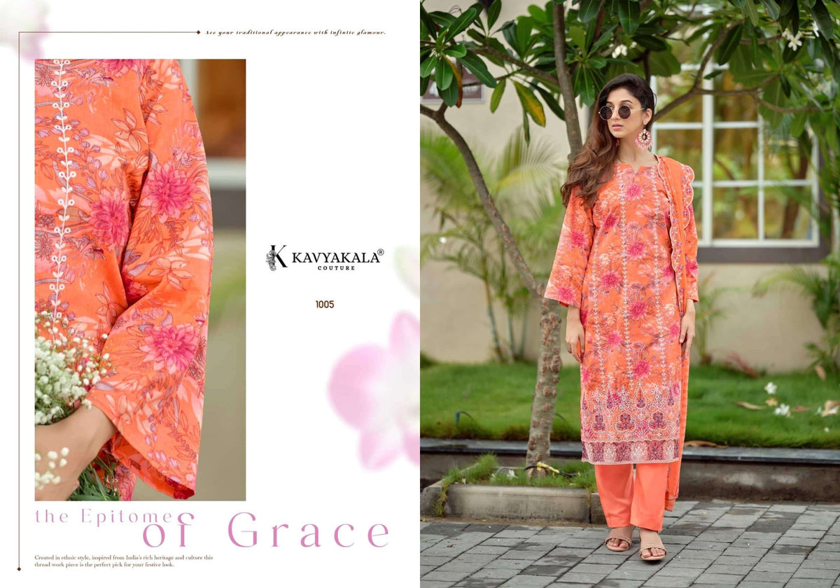 Kavyakala Nirmohi Vol 4 Lawn Cotton Dress Material - Amrah Wholesale