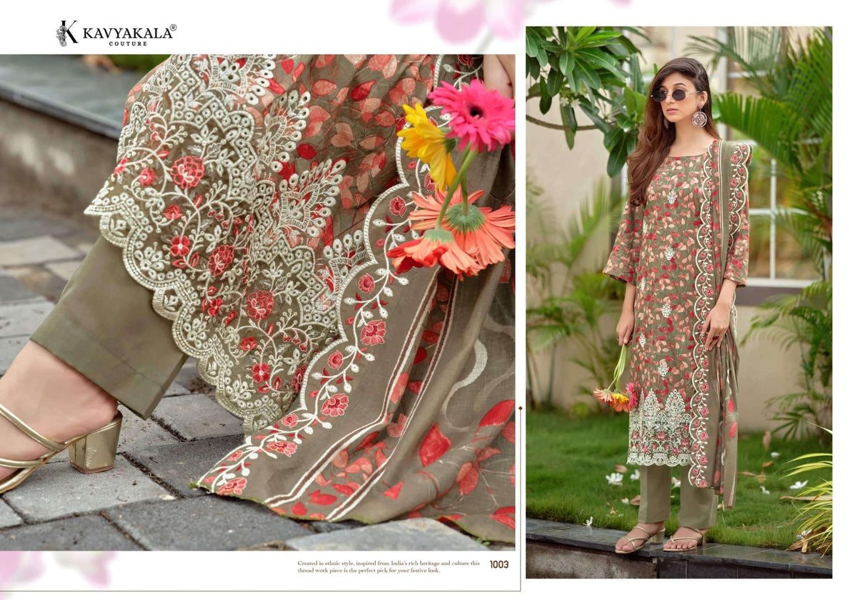Kavyakala Nirmohi Vol 4 Lawn Cotton Dress Material - Amrah Wholesale