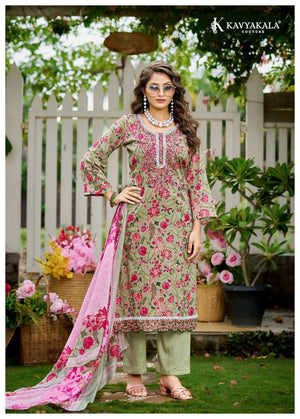Kavyakala Riwayat Vol-3 Lawn Cotton Printed Pakistani Suit - Amrah Wholesale
