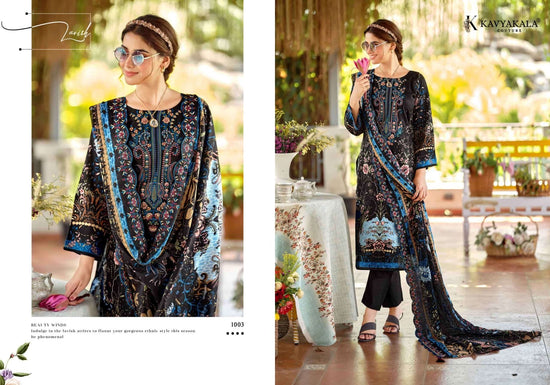 Kavyakala Zarina Lawn Cotton Designer Printed Dress Material - Amrah Wholesale