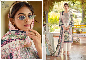 Kavyakala Zarina Lawn Cotton Designer Printed Dress Material