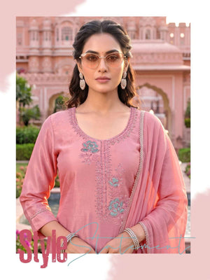 Kaya Anjani Roman Glass Stitched 3 Piece Dress Set