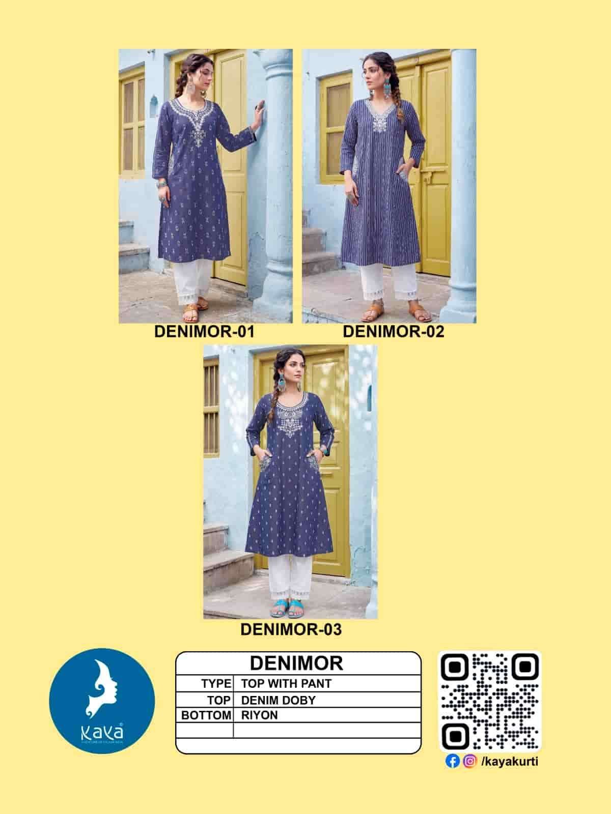 Kaya Denimor Denim Dobby Co Ord Set - Amrah Wholesale