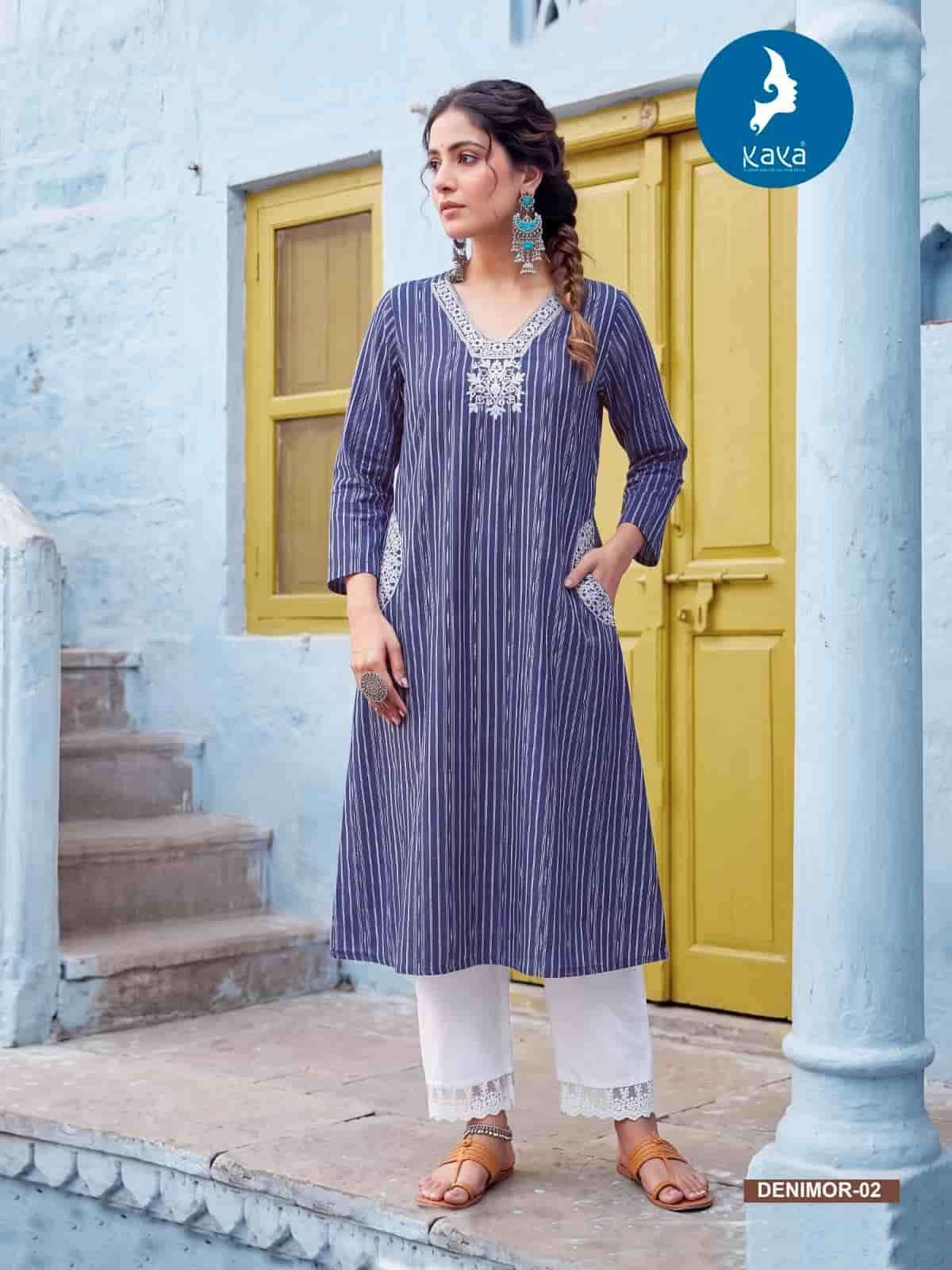 Kaya Denimor Denim Dobby Co Ord Set - Amrah Wholesale