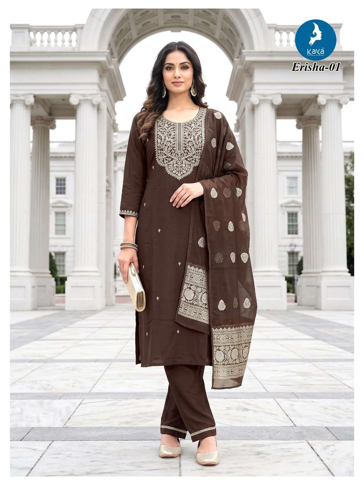 Kaya Erisha Two Tone Printed Stitched Salwar Suit Set
