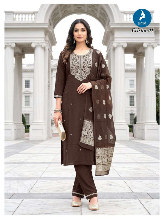 Kaya Erisha Two Tone Printed Stitched Salwar Suit Set