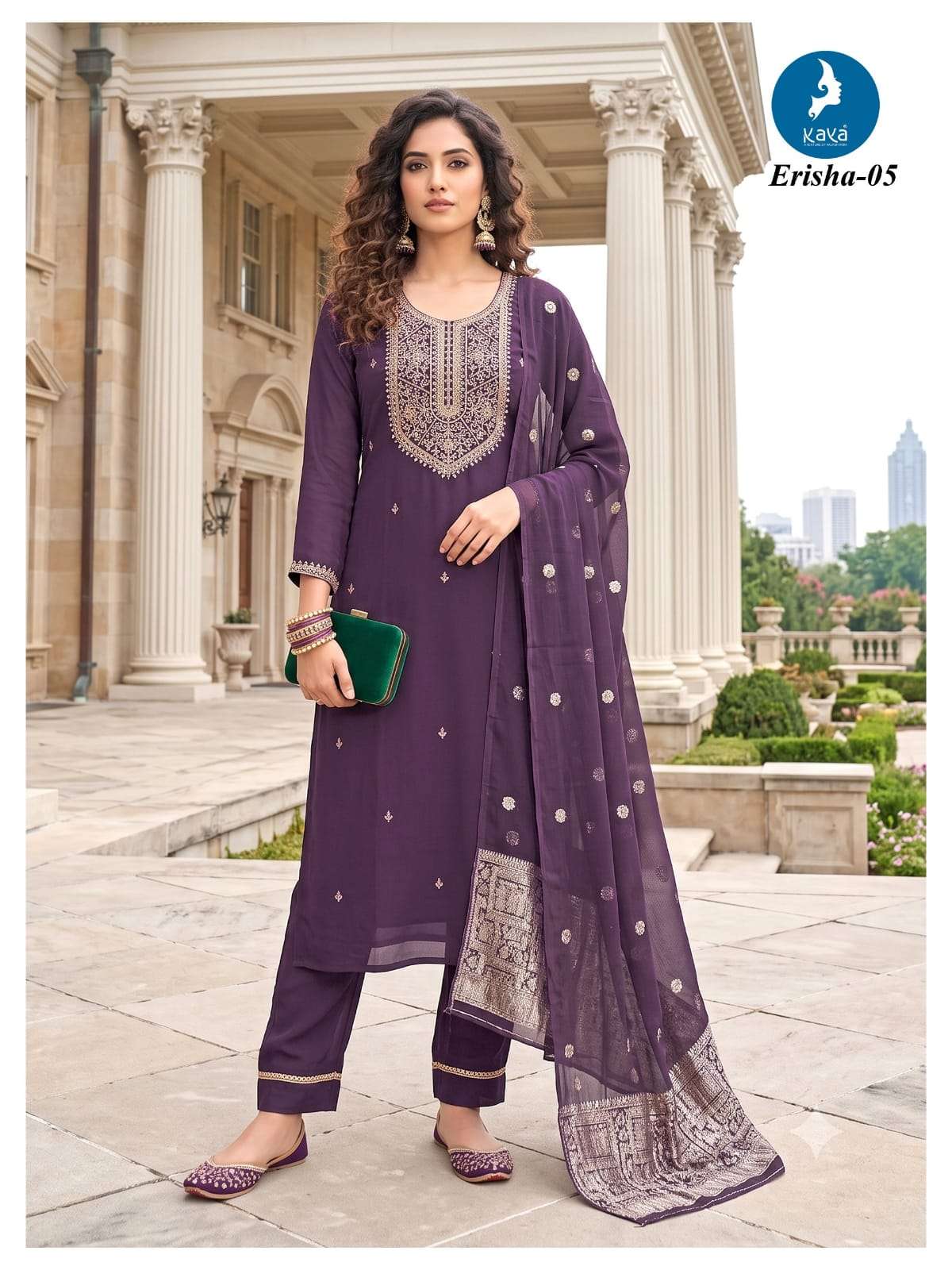 Kaya Erisha Two Tone Printed Stitched Salwar Suit Set