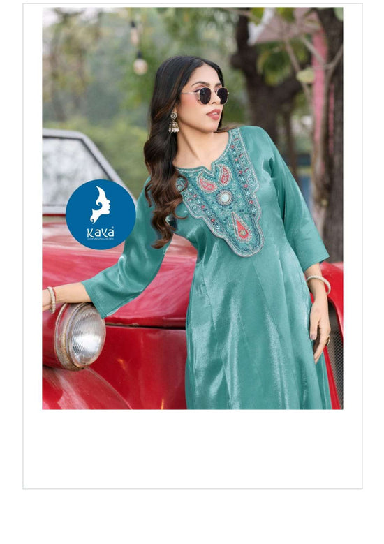 Kaya Eva Roman Glass Stitched Designer Kurti