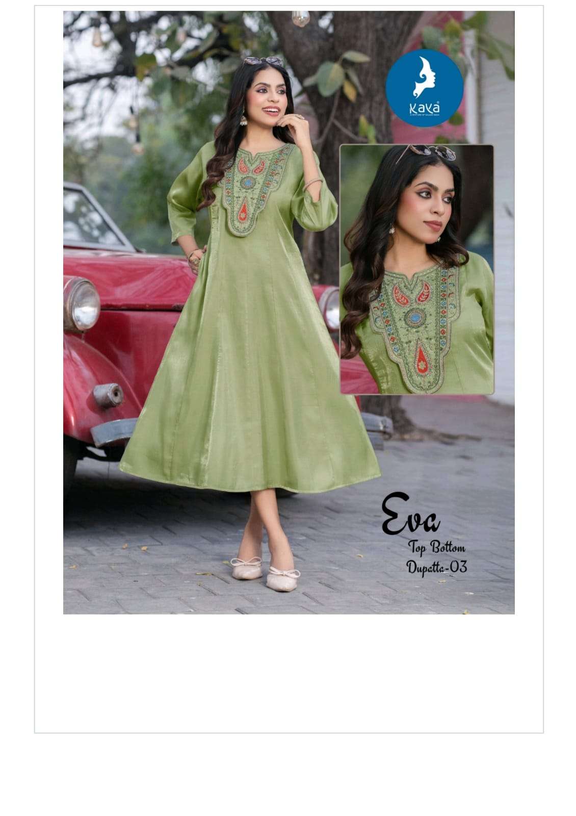 Kaya Eva Roman Glass Stitched Designer Kurti