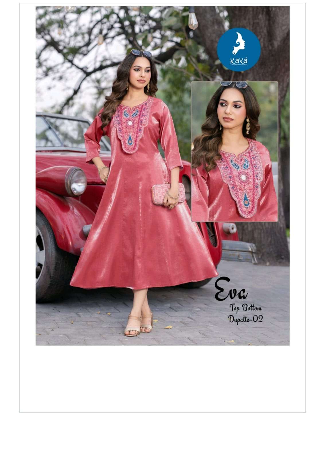 Kaya Eva Roman Glass Stitched Designer Kurti