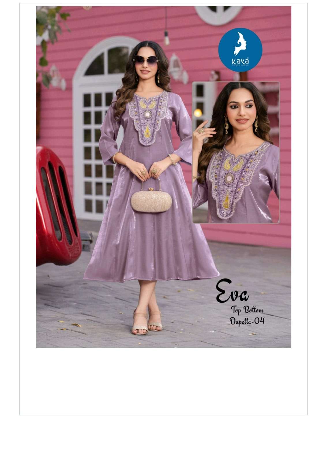 Kaya Eva Roman Glass Stitched Designer Kurti