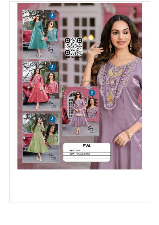 Kaya Eva Roman Glass Stitched Designer Kurti