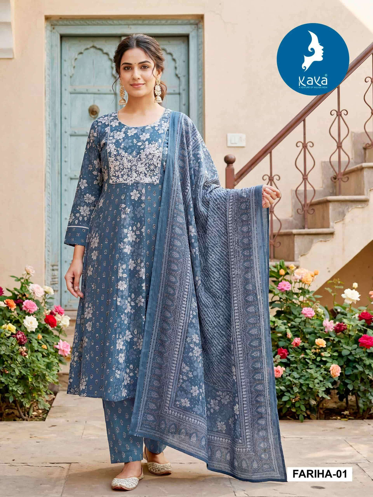 Kaya Fariha Cotton Print Salwar Suit Set - Amrah Wholesale