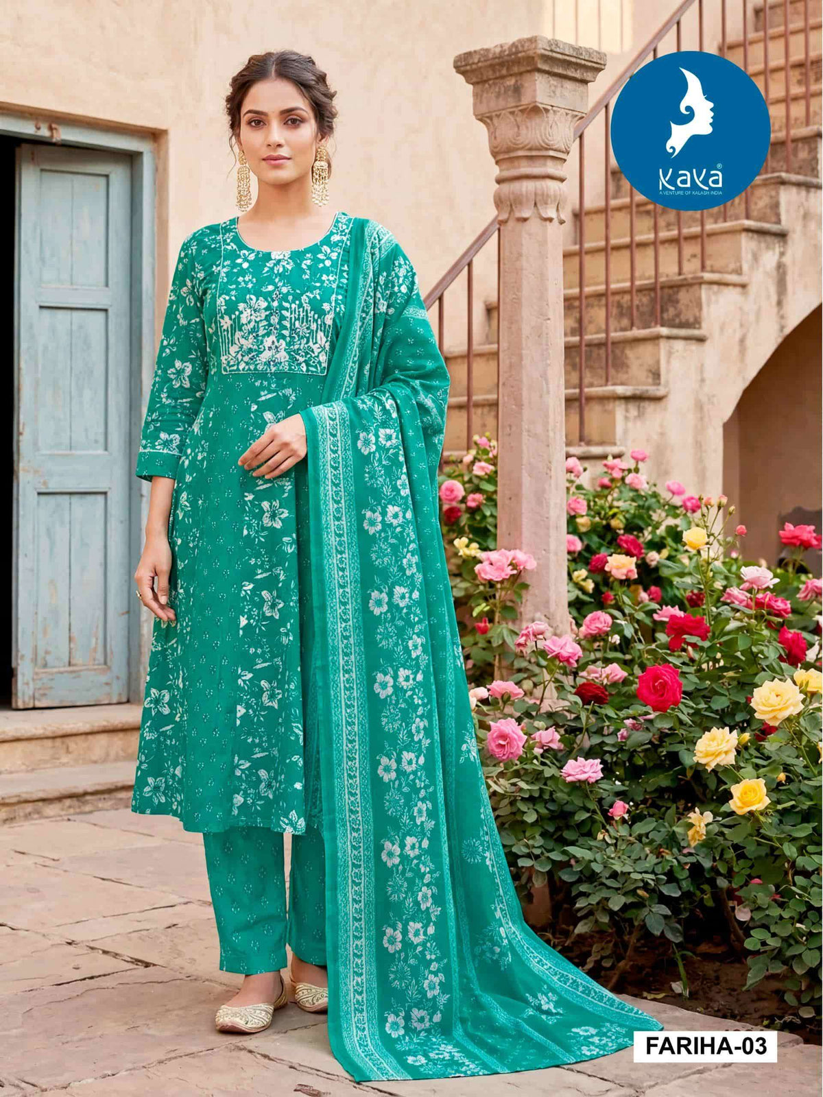 Kaya Fariha Cotton Print Salwar Suit Set - Amrah Wholesale