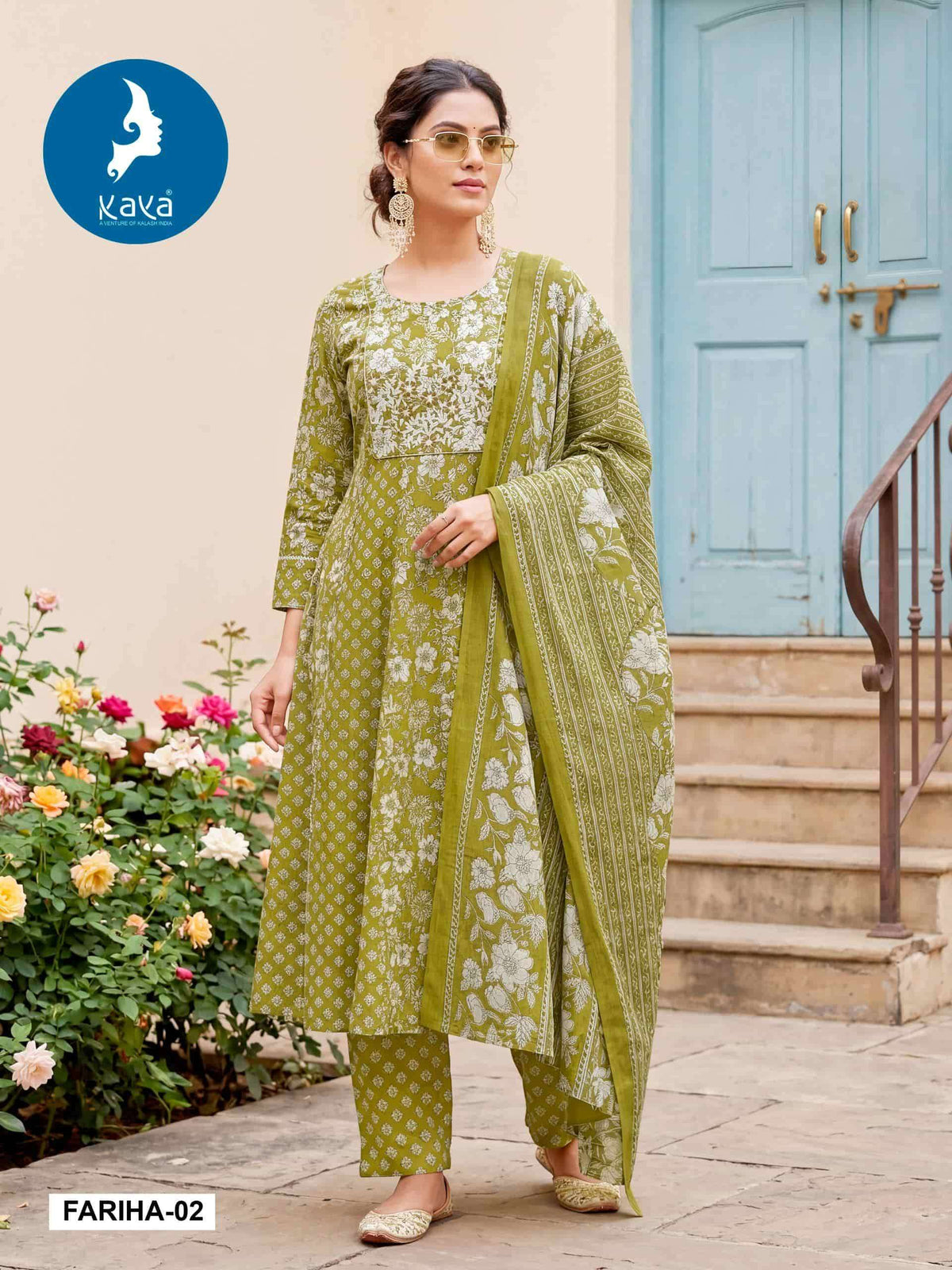 Kaya Fariha Cotton Print Salwar Suit Set - Amrah Wholesale