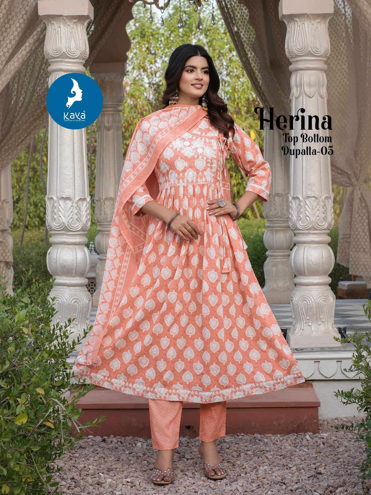 Kaya Herina Kurti Pant Dupatta Set - Amrah Wholesale