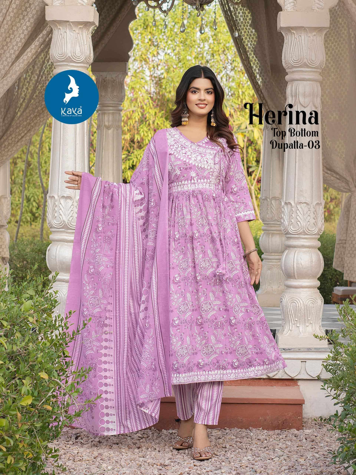 Kaya Herina Kurti Pant Dupatta Set - Amrah Wholesale