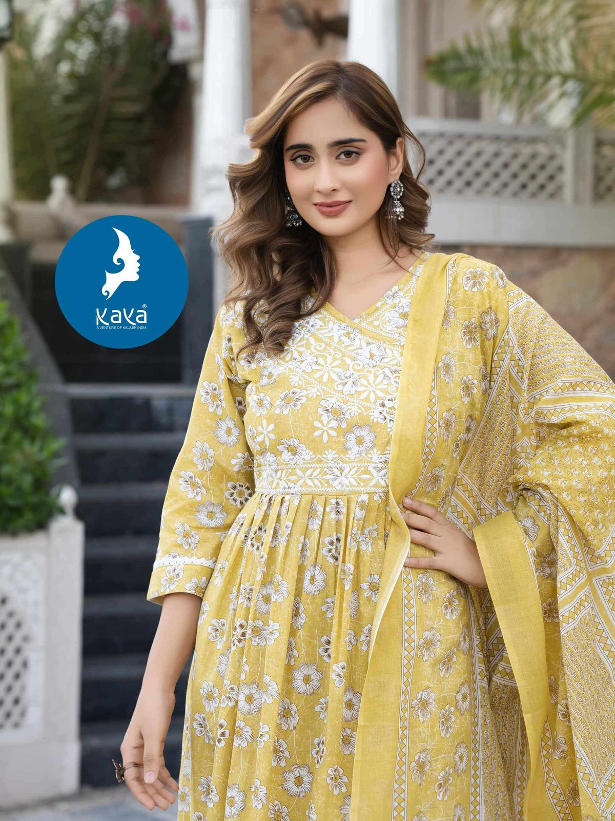 Kaya Herina Kurti Pant Dupatta Set - Amrah Wholesale