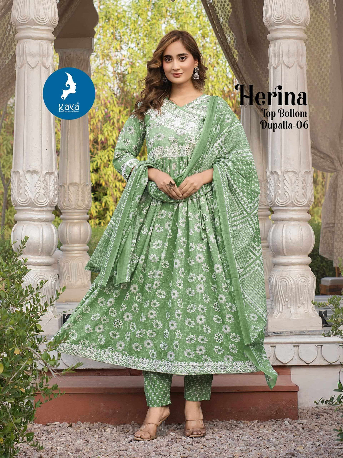 Kaya Herina Kurti Pant Dupatta Set - Amrah Wholesale