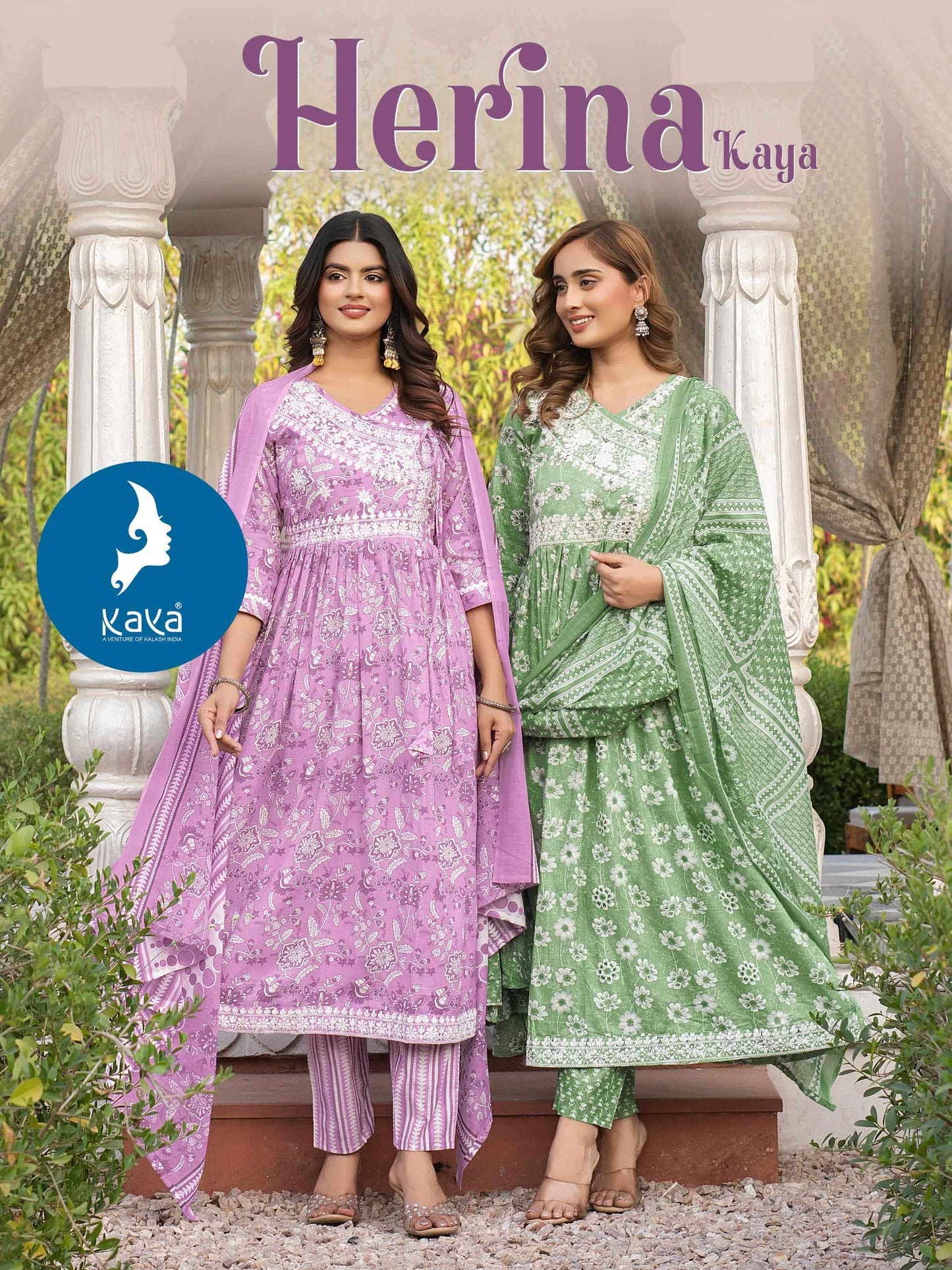 Kaya Herina Kurti Pant Dupatta Set - Amrah Wholesale