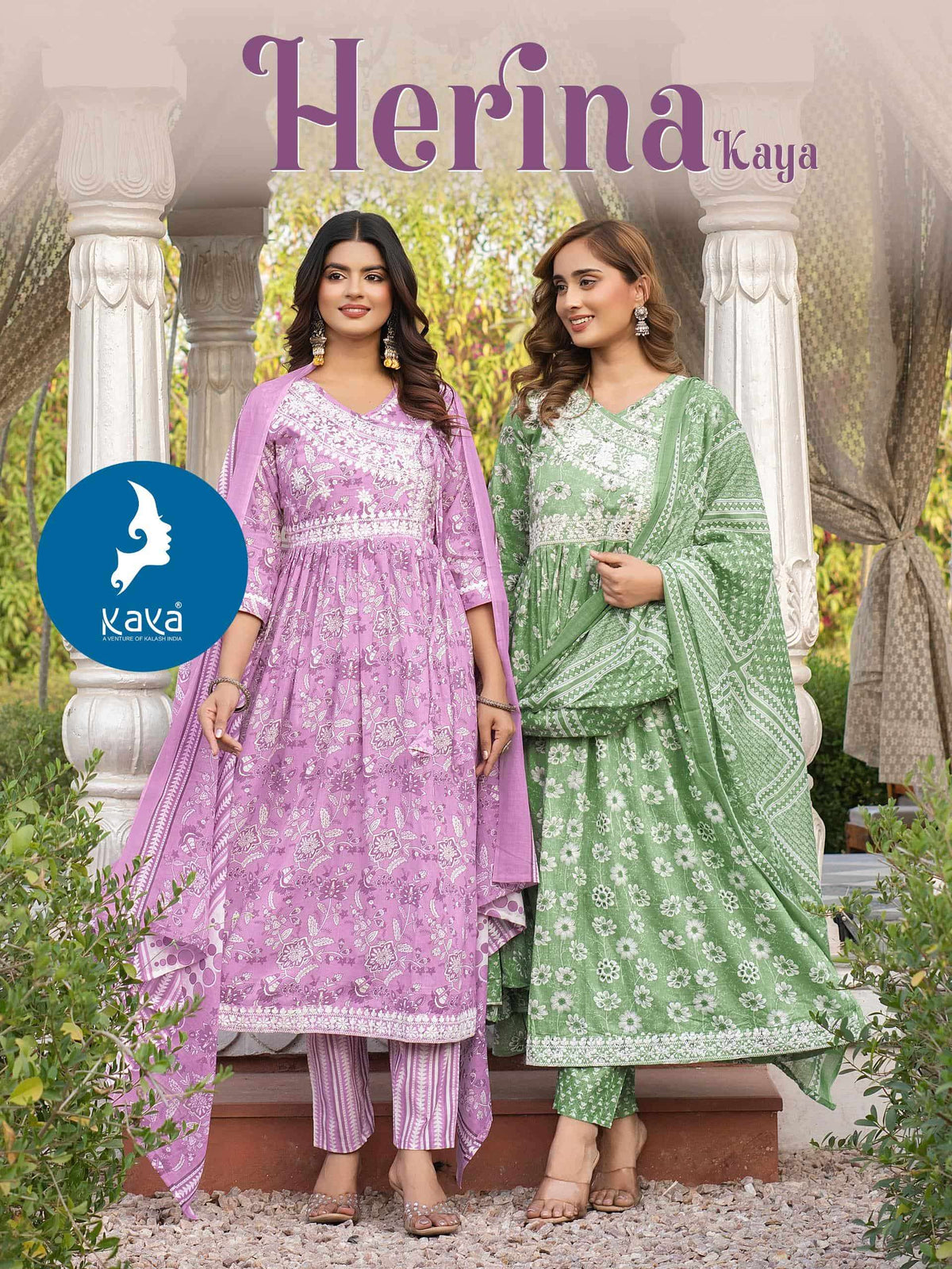 Kaya Herina Kurti Pant Dupatta Set - Amrah Wholesale