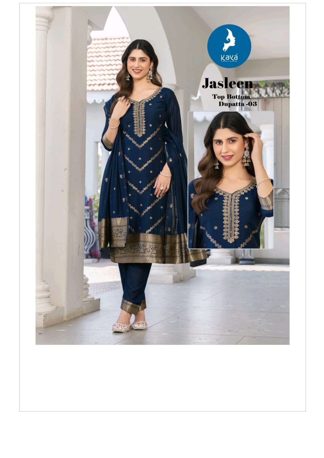 Kaya Jasleen Designer Ready-Made 3 Piece Suit - Amrah Wholesale
