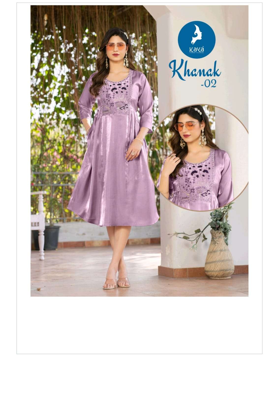 Kaya Khanak Roman Glass Designer Stitched Kurti