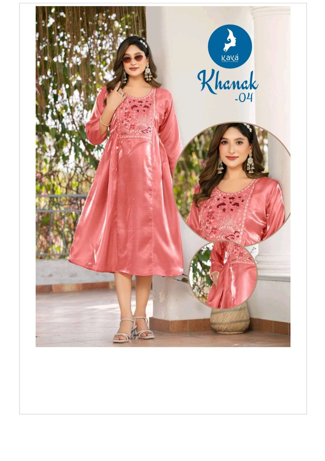 Kaya Khanak Roman Glass Designer Stitched Kurti