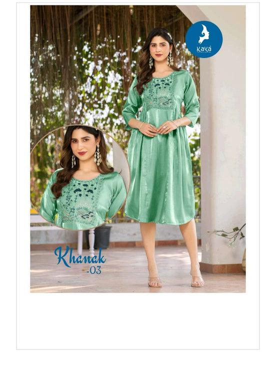 Kaya Khanak Roman Glass Designer Stitched Kurti