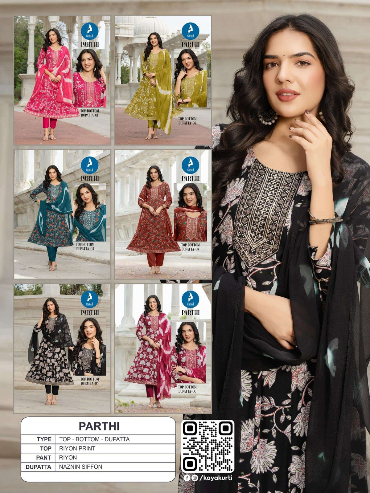 Kaya Parthi Rayon Print Salwar Suit Set - Amrah Wholesale
