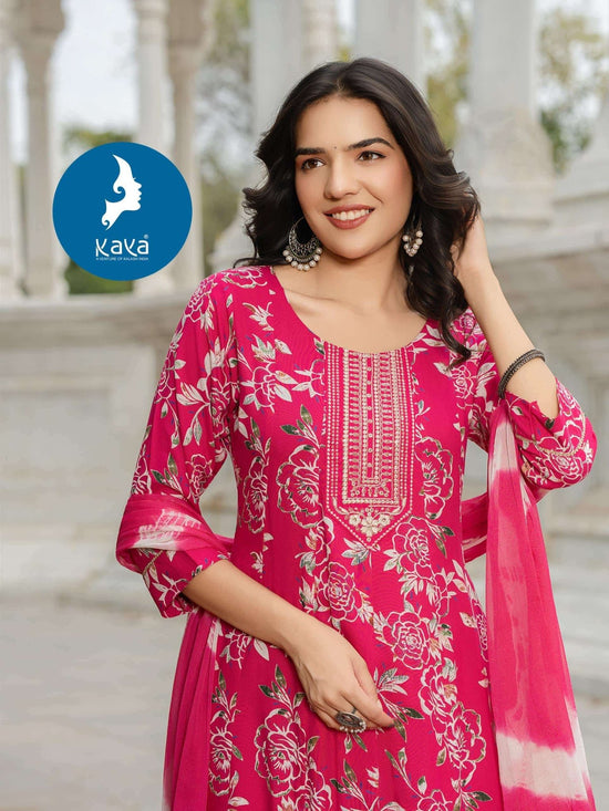 Kaya Parthi Rayon Print Salwar Suit Set - Amrah Wholesale