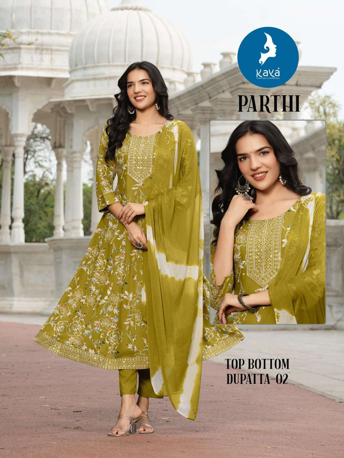Kaya Parthi Rayon Print Salwar Suit Set - Amrah Wholesale