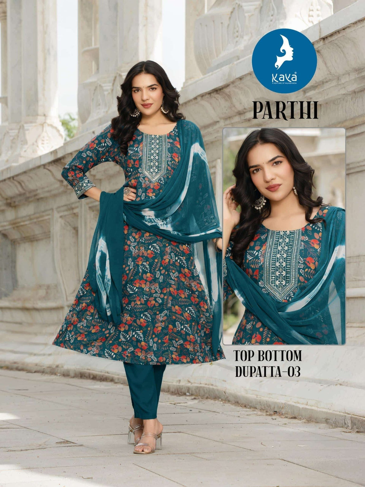 Kaya Parthi Rayon Print Salwar Suit Set - Amrah Wholesale