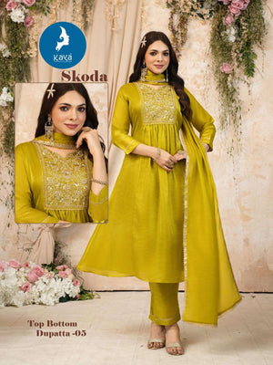 Kaya Skoda Fandy Silk Readymade Salwar Suit Set - Amrah Wholesale