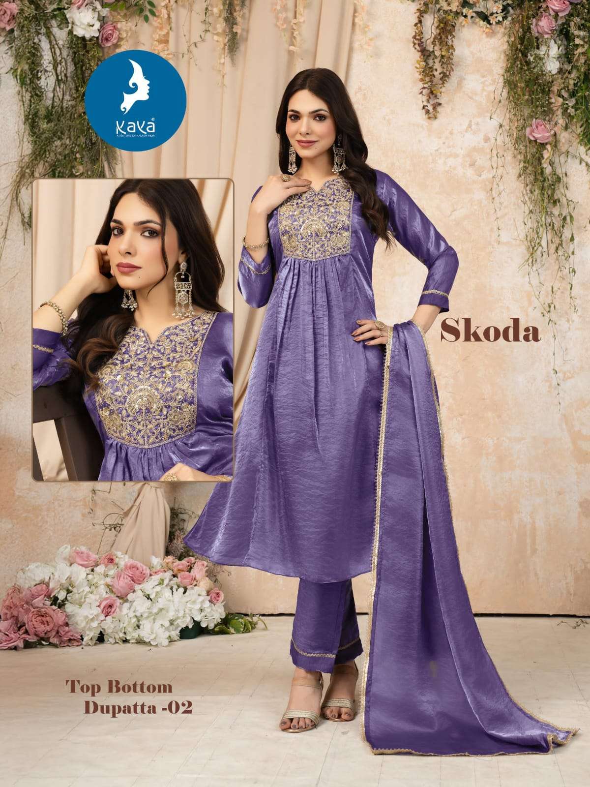 Kaya Skoda Fandy Silk Readymade Salwar Suit Set - Amrah Wholesale